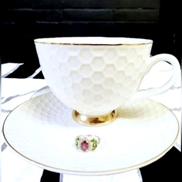 STERLING SILVER RING RASPBERRY Rhodolite Chrome Diopside & Zircon Rhodium SZ 6 - Picture 10 of 11